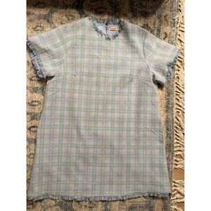 Ivy City Co Reese Shift Dress Periwinkle Blue Tweed 2XL Excellent Condition